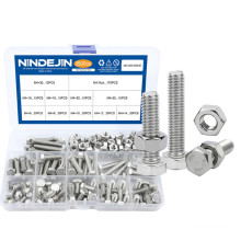 Metric Stainless Steel Hex Bolt Set M4 M5 M6 Hex Bolts and Nuts DIN933